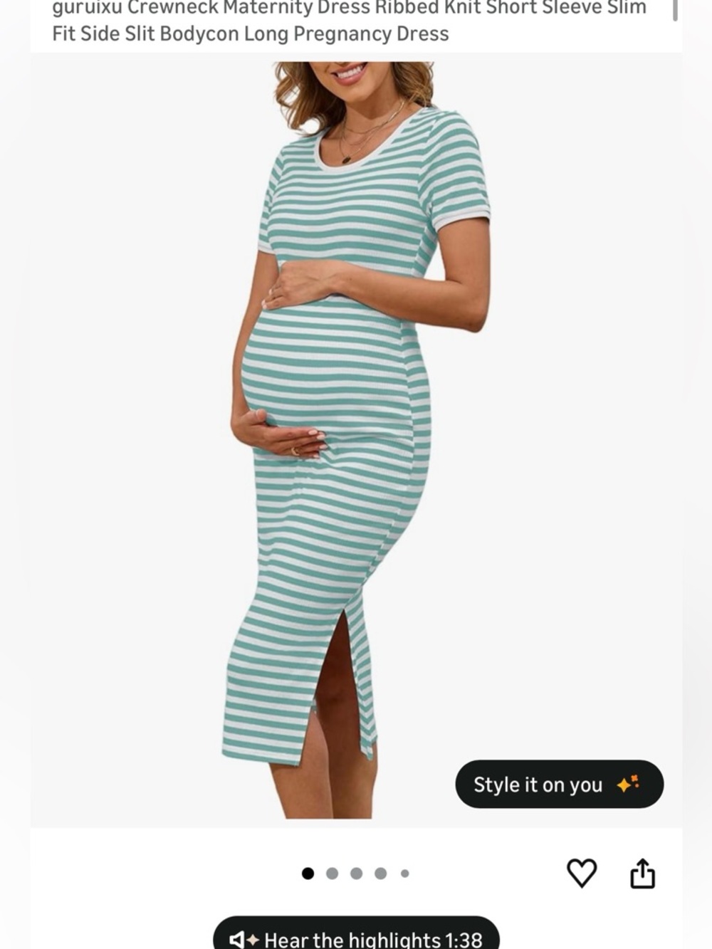 Maternity tshirt dress